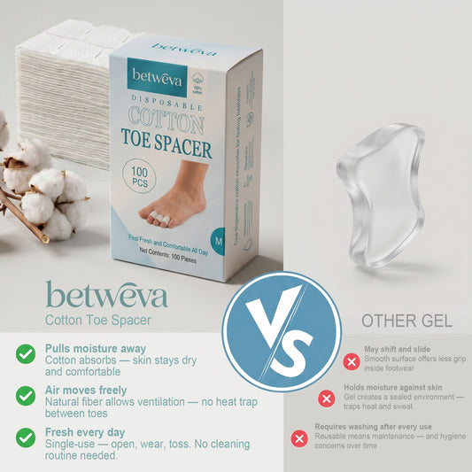 Disposable Toe Separators for Sweaty & Rubbing Toes